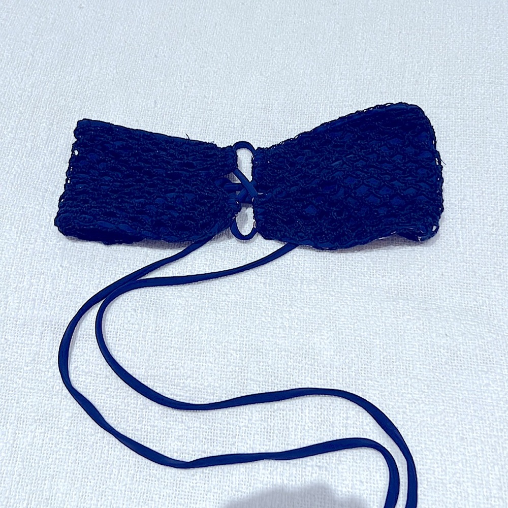 Acacia navy crochet bandeau top